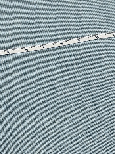Blue and white pinstripe yarn-dyed fabric.