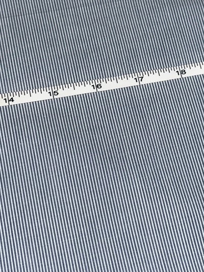 Dark blue and white pinstripe yarn-dyed fabric.
