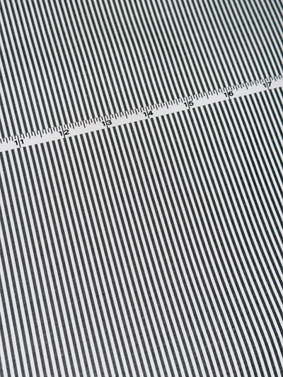 Black and white candy stripe yarn-dyed fabric.